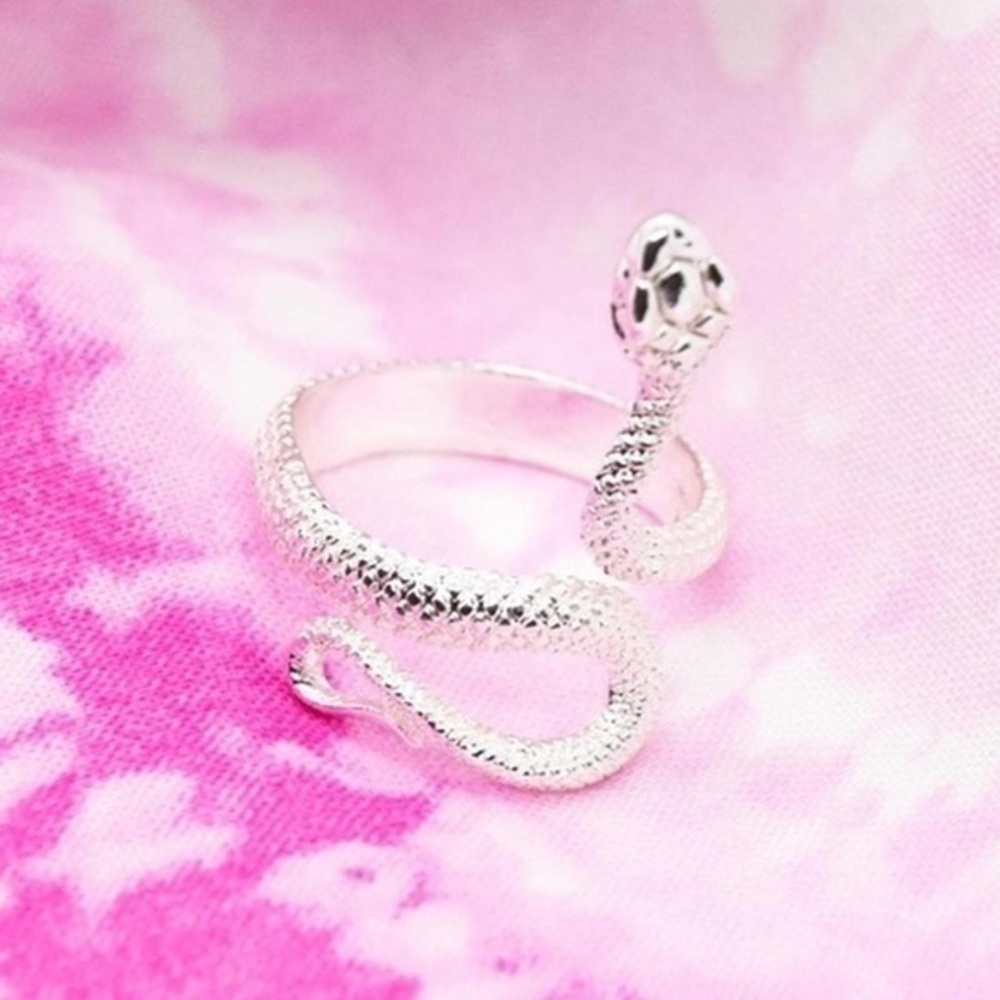 Silver Snake Design Ring - Picture 2 of 4